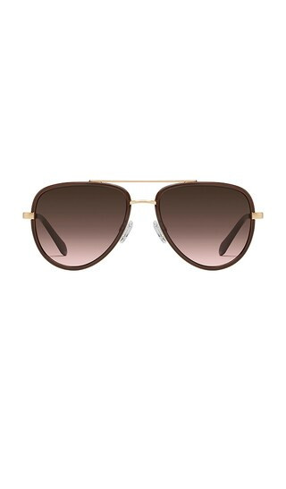 Quay All in Medium Sunglasses in Chocolate. | Revolve Clothing (Global)