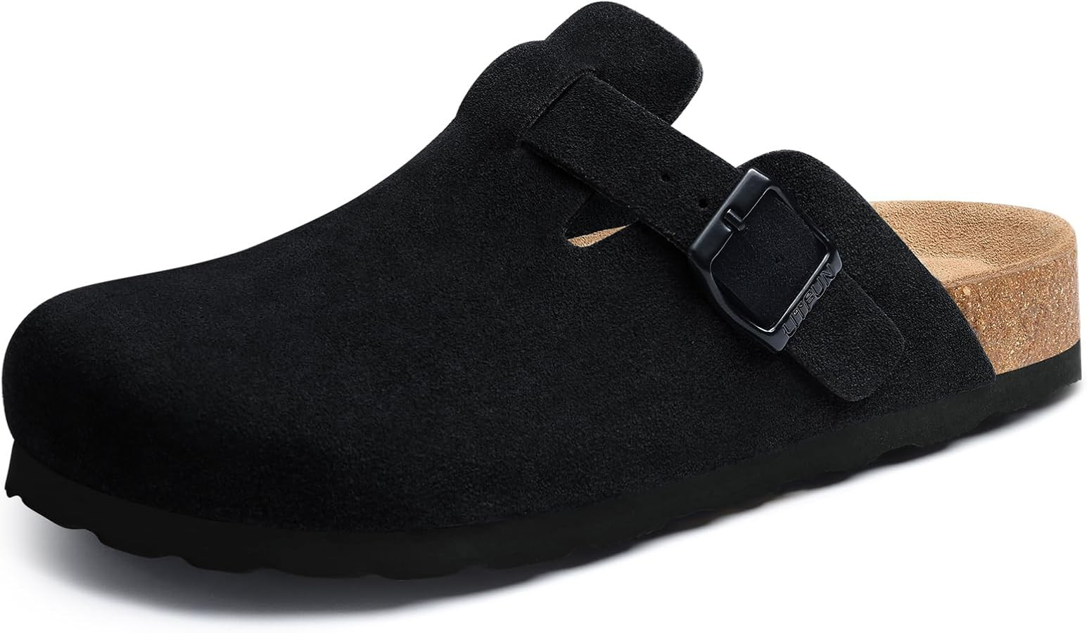 Litfun Women's Genuine Suede Clogs Soft Footbed Leather Potato Shoes Comfort Slip On Clogs with A... | Amazon (US)