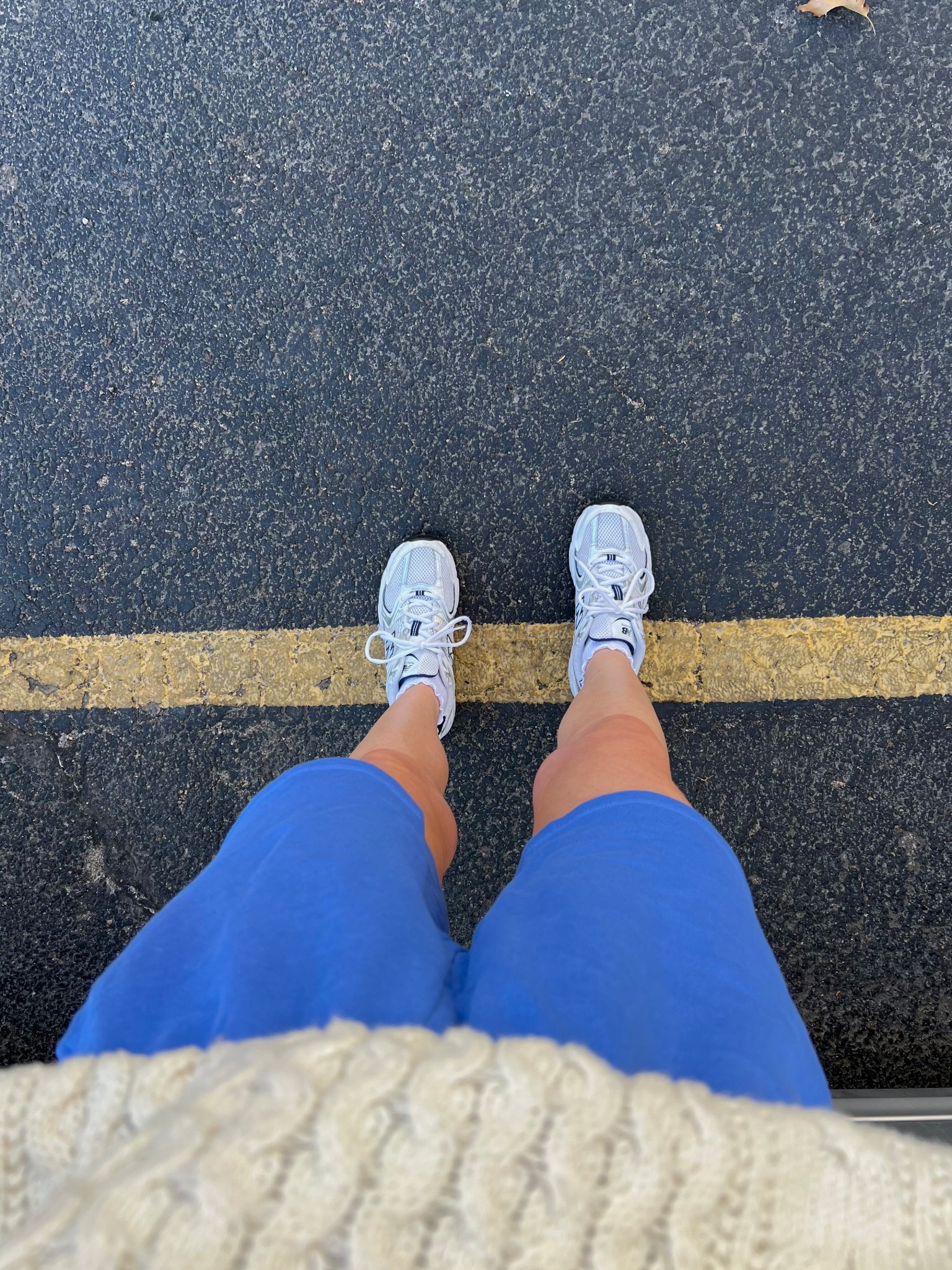 Wearing size S in my Old Navy shorts - on sale for $12 ! (Looks like my blue color is out of stock rn, but they come in 8 other colors!)
New Balance 530’s - I go up half size
White ruffle socks from Pacsun (Amazon has them too)
Cable knit sweater sold out from Target (linked similar) 

#LTKShoeCrush #LTKStyleTip #LTKFindsUnder50