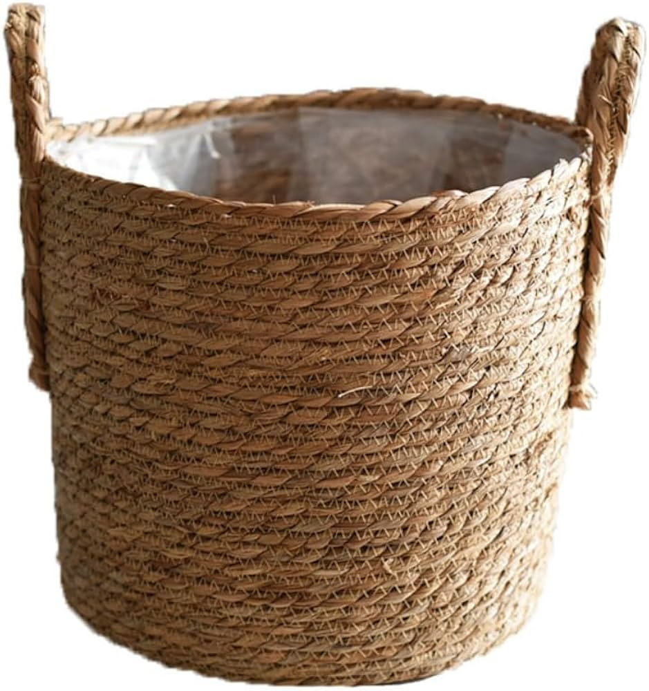 Hand Woven Seagrass Storage Basket Flower Baskets Plant Pot Succulent Organizer For Home Living R... | Amazon (US)