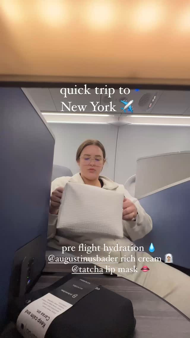 quick trip to  New York ✈️@augustinusbader rich cream 🧖🏽‍♀️
@tatcha lip mask 👄 pre flight hydration 💧

Travel essentials, travel, skincare, beauty, skin 

#LTKBeauty #LTKTravel
