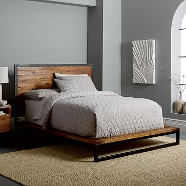 Logan Industrial Platform Bed - Natural | West Elm (US)