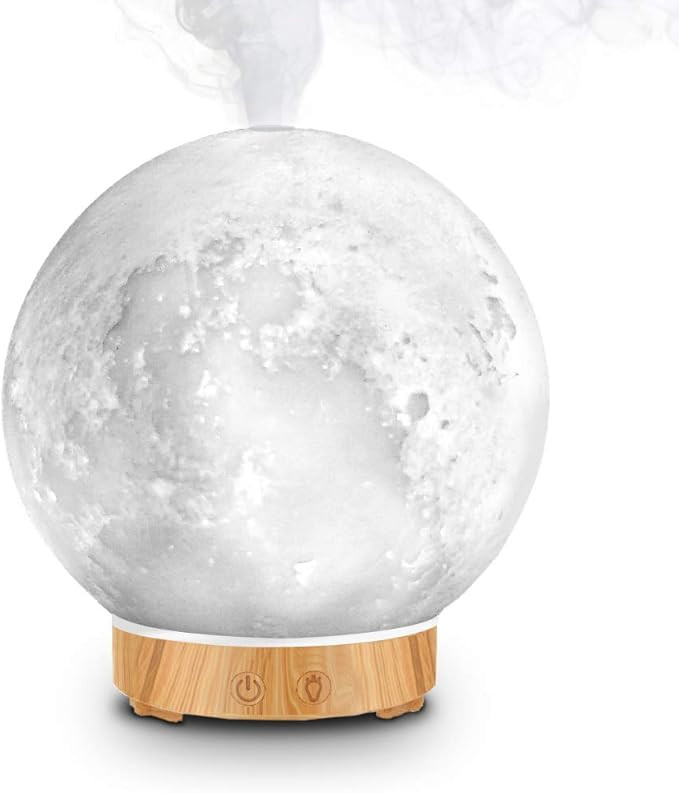MEIDI Essential Oil Diffuser - Aromatherapy Diffuser, 200ML LED Desk Moon Lamp Diffuser with Cool... | Amazon (US)