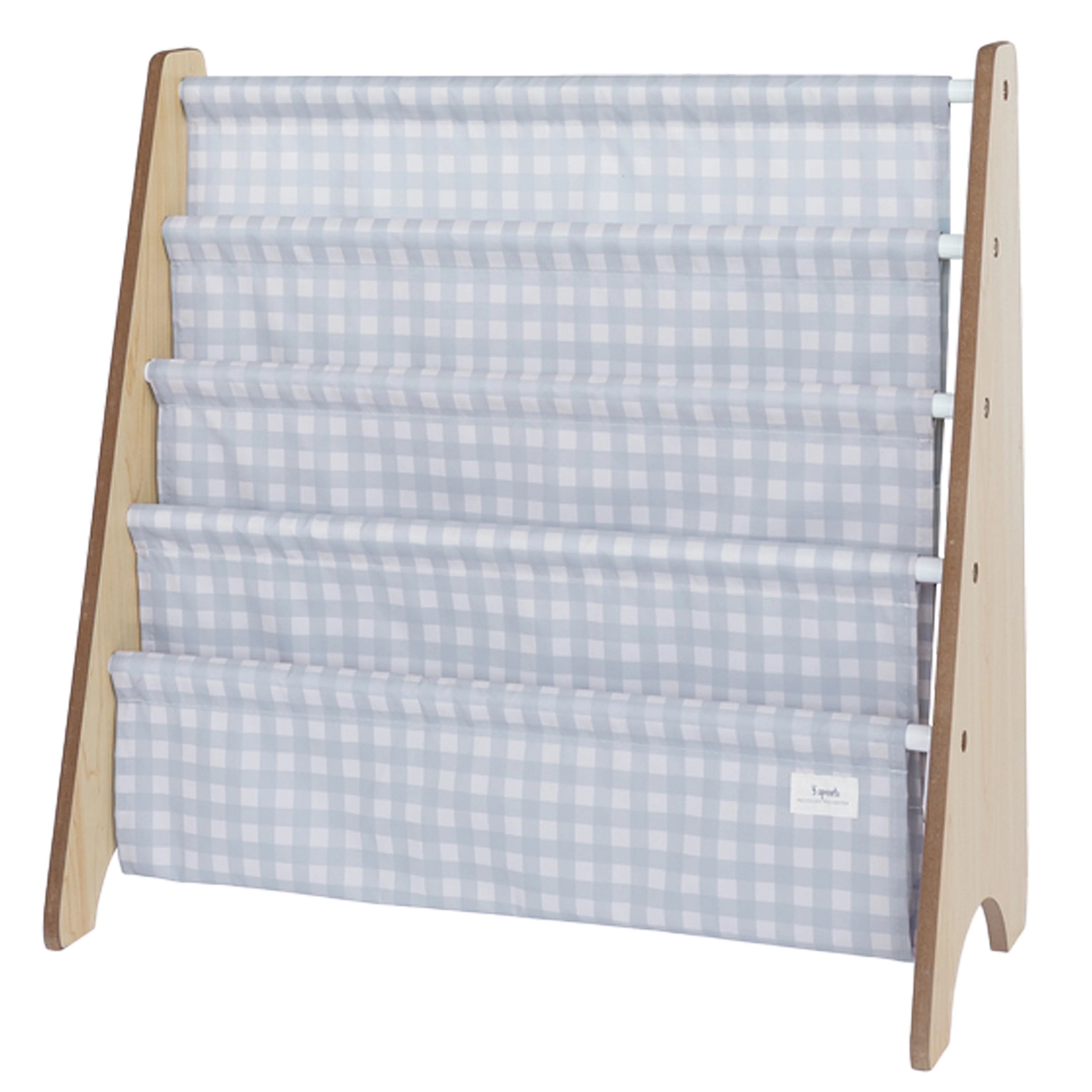 3 Sprouts - blue gingham recycled fabric book rack | Walmart (CA)