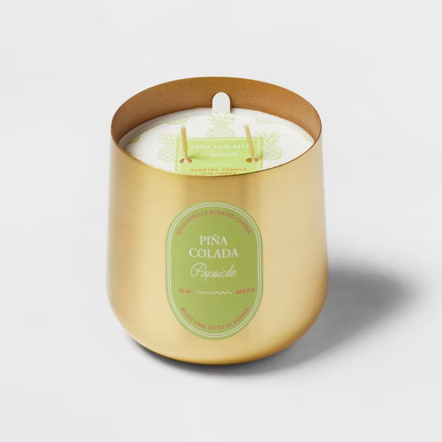 16oz Brass Candle Pina Colada Popsicle - Threshold™ | Target