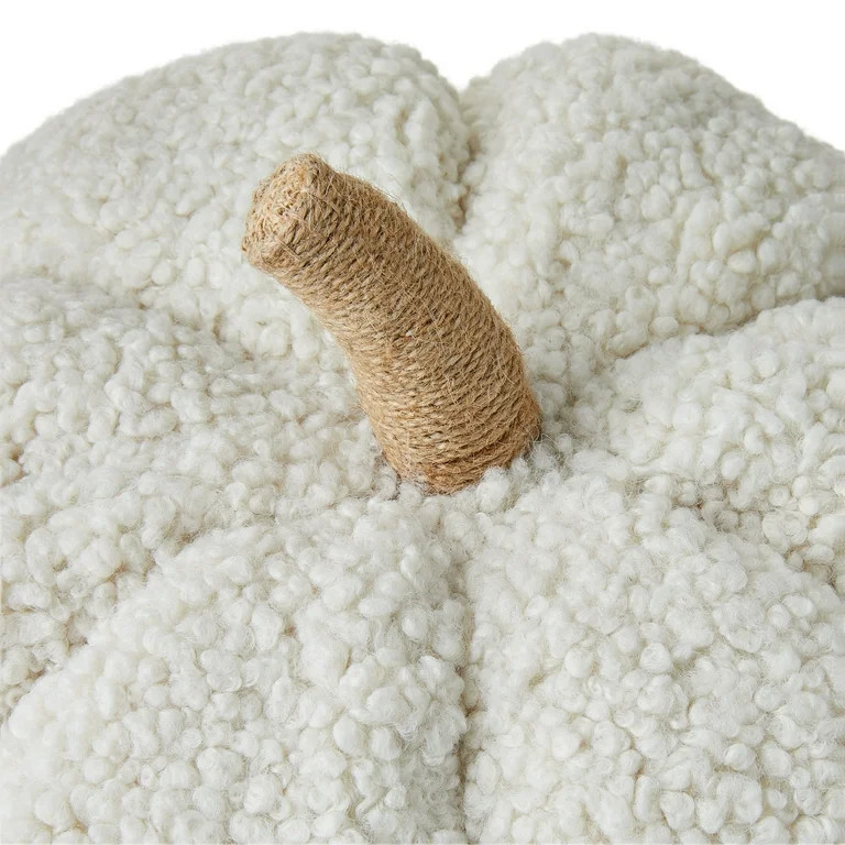 Boucle Pumpkin Pillow, Cream, 10", Fall by Way To Celebrate | Walmart (US)