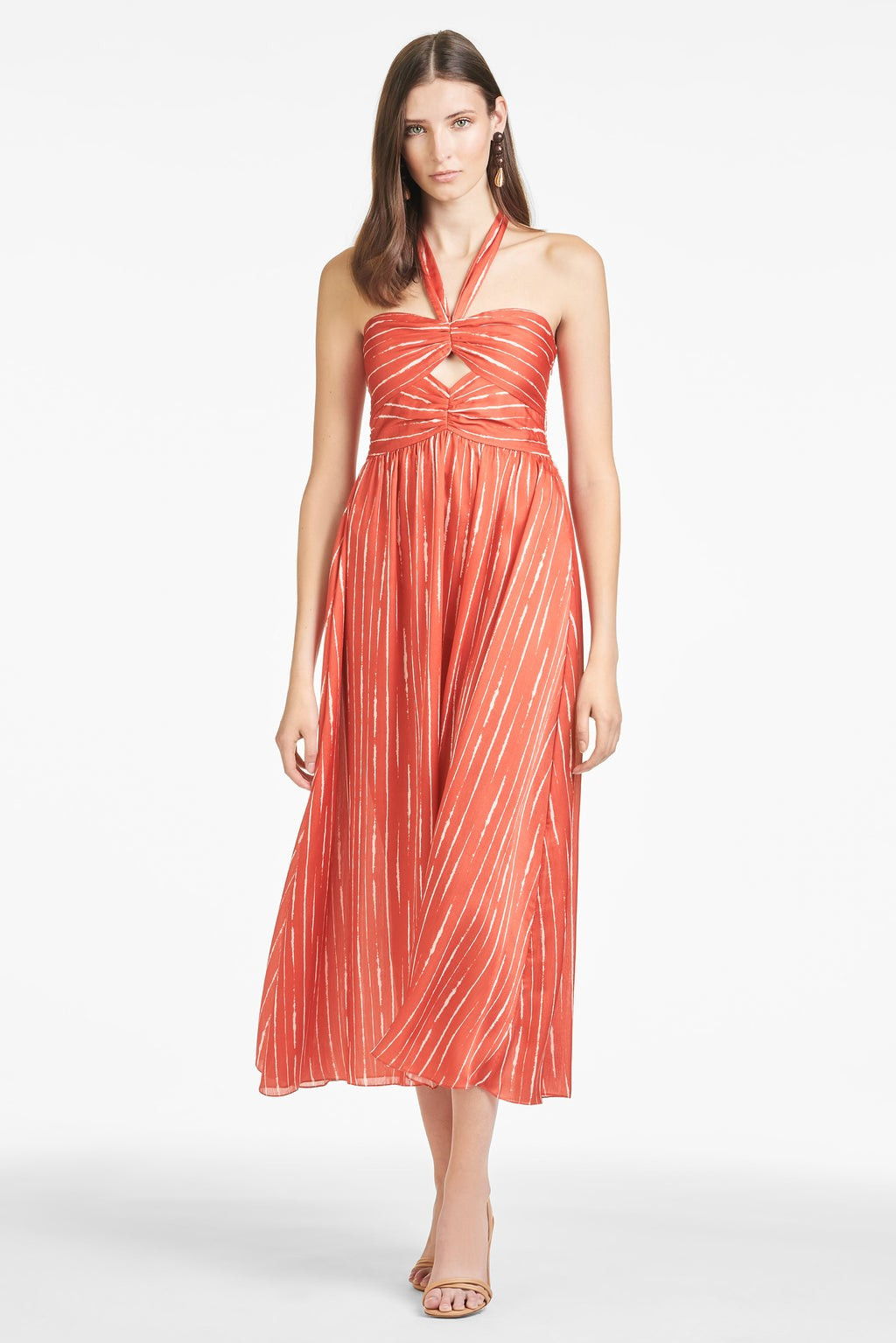 Reid Dress - Striped Orange Shibori | Sachin & Babi