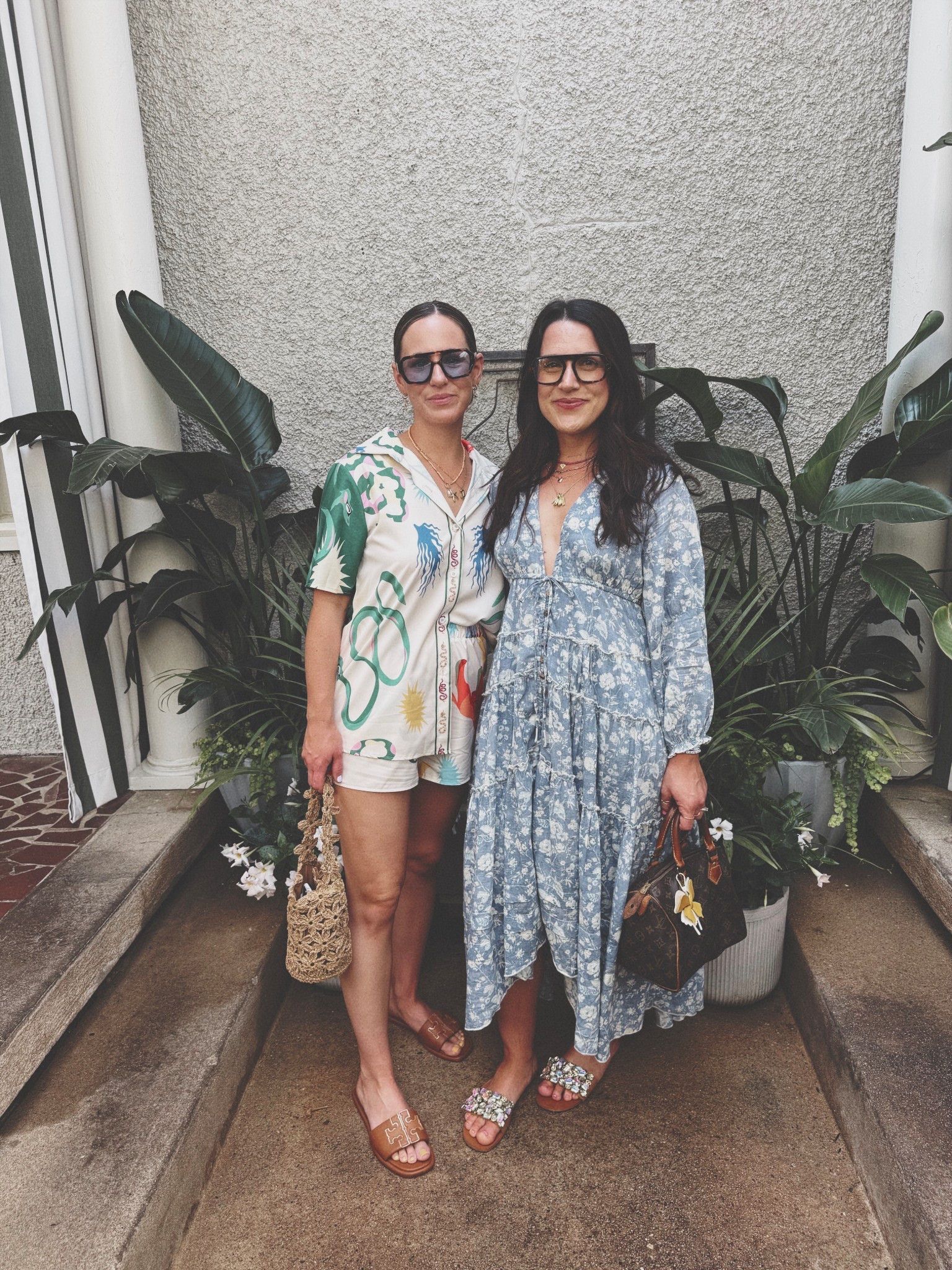 Floral dress fits tts on me. (I did not use the eye hook on the v of my top) left it open for a deeper v on the dress. Use the eye hook for a more covered up look. 

Two piece satin set on Jes fits tts. 

Brunch outfits. 
Vacay Style. 
Feminine Style.
Deep neck dress.
Floral dress. 
Free people. 
Amazon style.
Glasses. 
Sunglasses. 
Tory Burch. 
Target Style. 
Travel looks. 
Vacay

#LTKStyleTip #LTKSaleAlert #LTKSeasonal