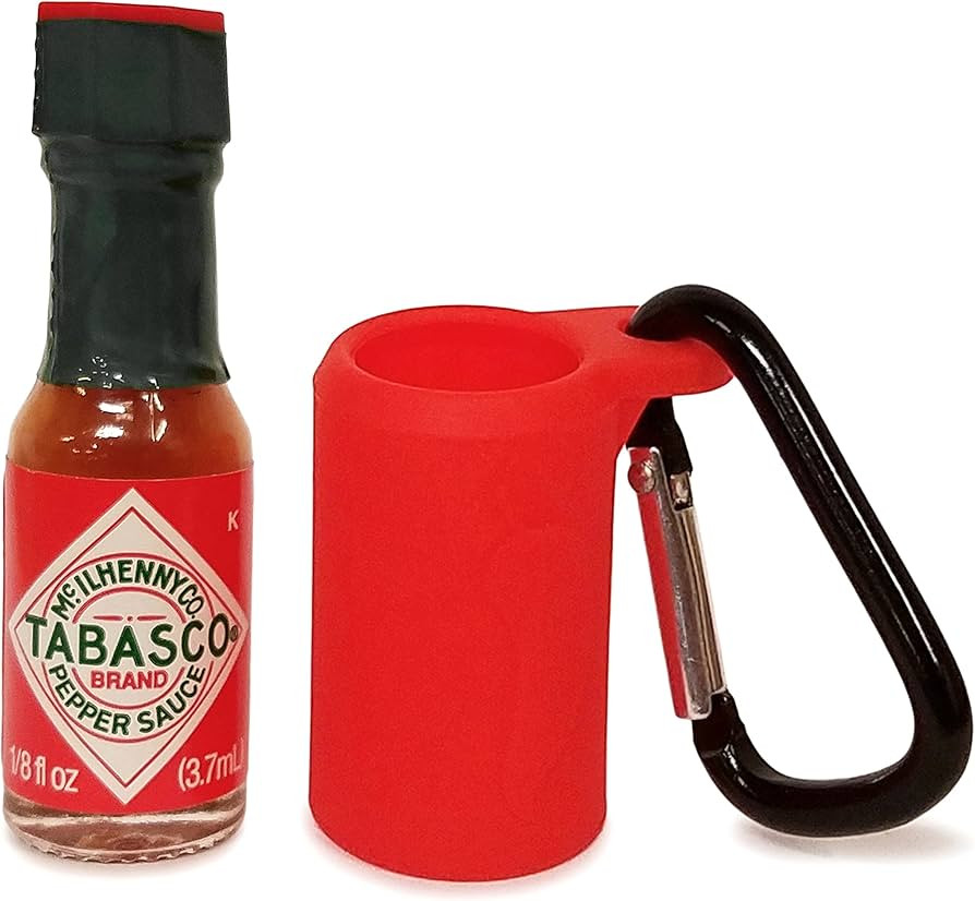 Tabasco Sauce Keychain - Includes Mini Bottle of Original Hot Sauce. Miniature Individual Size Pe... | Amazon (US)