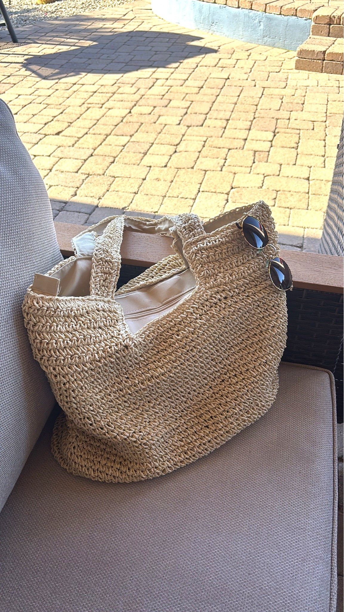 Amazon straw bag $20!! Perfect for beach/easy simple summer bag & has a liner and zipper closure. 

#amazonbag #amazonfinds #amazonbeachbag #beachbag #summerbag #strawbag #mombag #affordablefinds #poolbag #vacationbag #bagsunder50 #amazonfashion #amazonmusthaves #madewell #madewellsunglasses #sunnies #madewellsale
