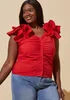Tiered Ruffle Shirt | Ashley Stewart