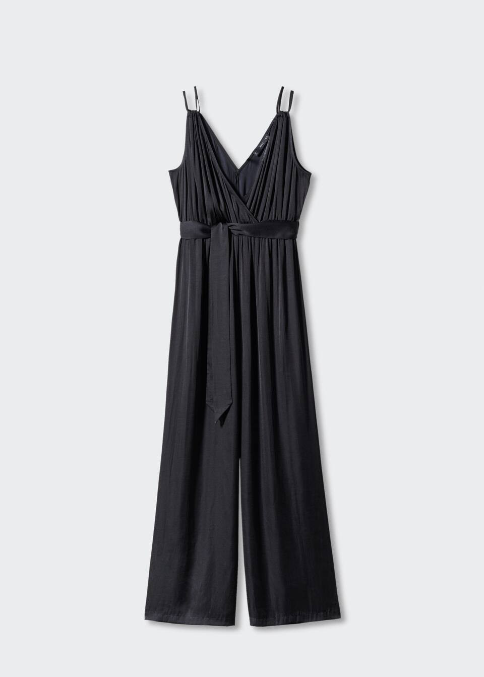 Satin pleated jumpsuit -  Women | Mango United Kingdom | MANGO (UK)
