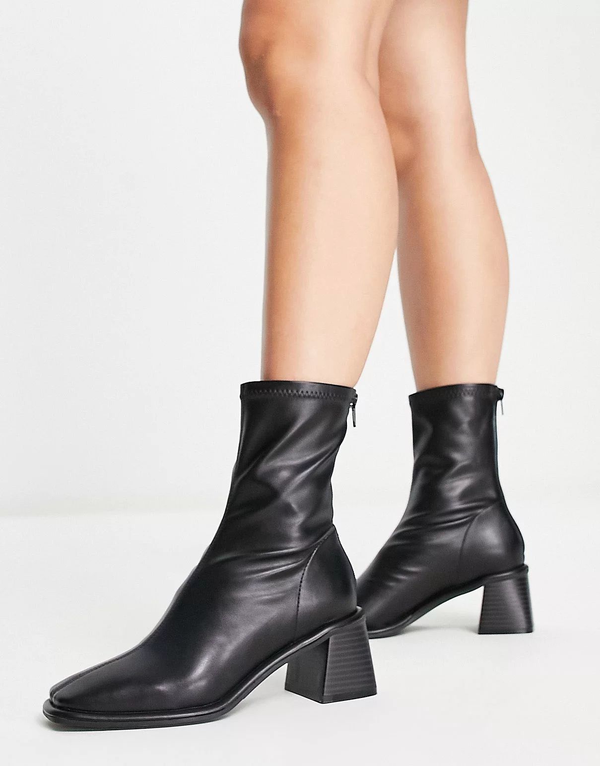 ASOS DESIGN Rescue mid-heeled sock boots in black | ASOS | ASOS (Global)