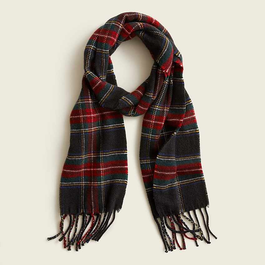 Wool scarf in holiday plaid | J. Crew US
