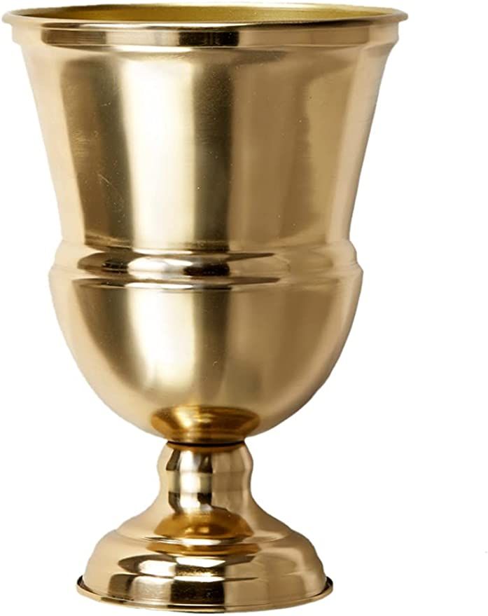 Serene Spaces Living Decorative Gold Vase Urn, Gold Vases for Centerpieces, Metal Vase Use for Ho... | Amazon (US)
