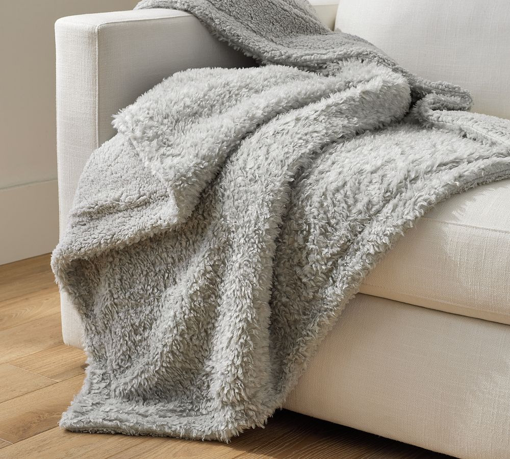 Fireside Cozy Sherpa Reversible Throw | Pottery Barn (US)