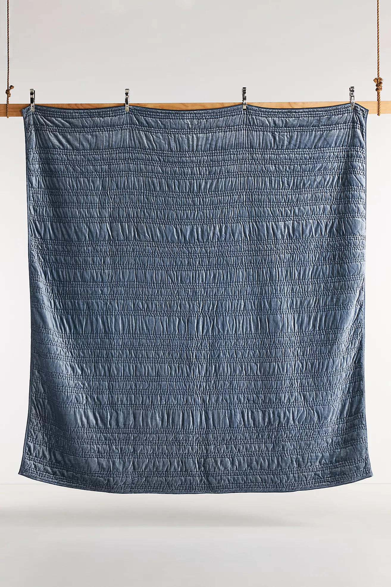 Lustered Velvet Alastair Quilt | Anthropologie (US)