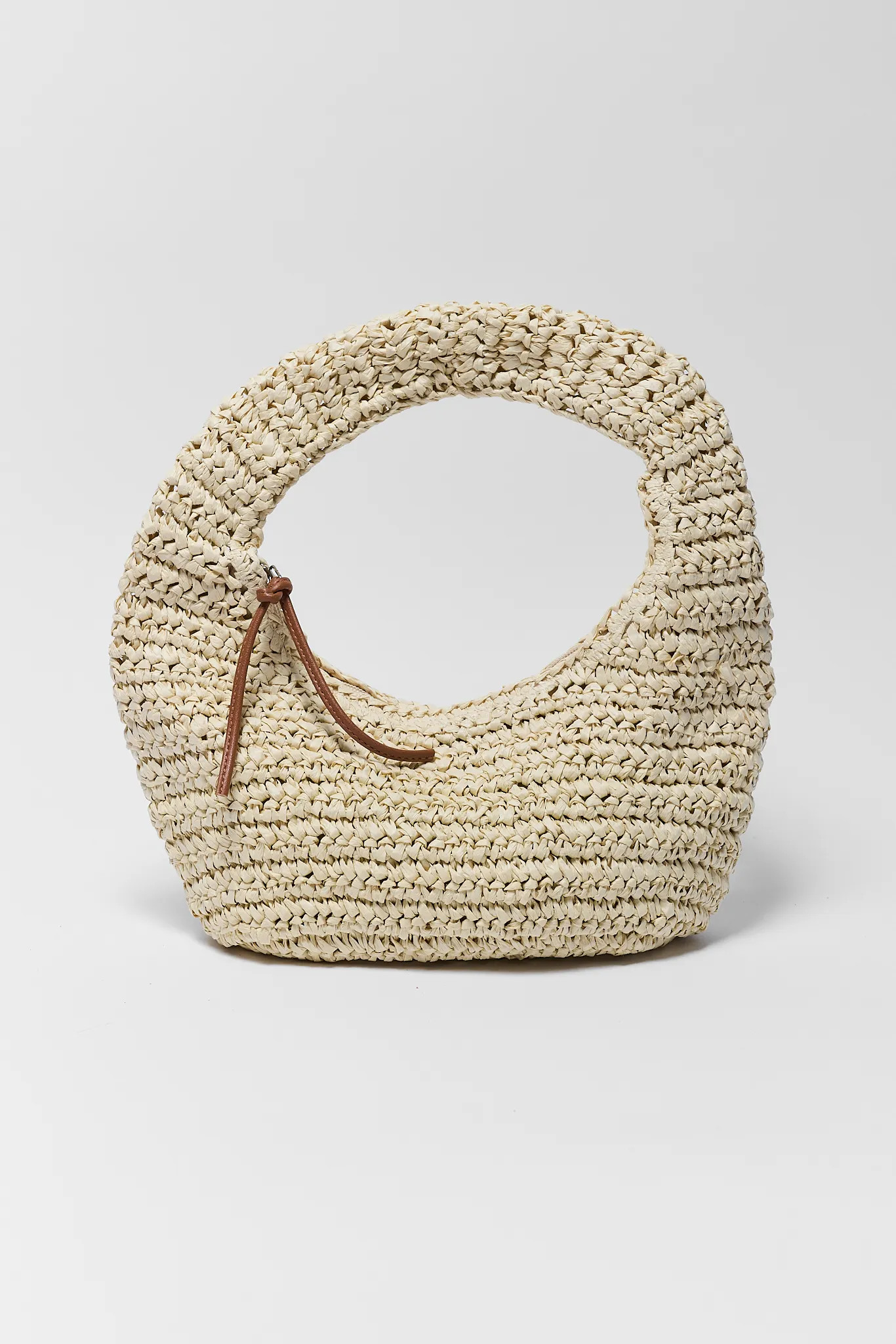 Beige Raffia Braided Bag | Avara