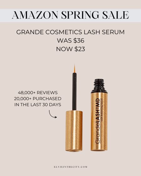 Grande Cosmetics lash serum is on sale for only $23 during Amazon’s spring sale! Over 48,000 reviews and more than 20,000 purchases in the last month. 

Lash serum, makeup, skincare, beauty deal

#LTKfindsunder50 #LTKbeauty #LTKsalealert