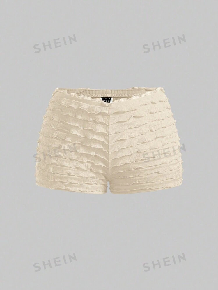 SHEIN Essnce Women's Casual Fashion  Low Rise Slim Fit Elasticity Mini Shorts Women Boxer Shorts ... | SHEIN