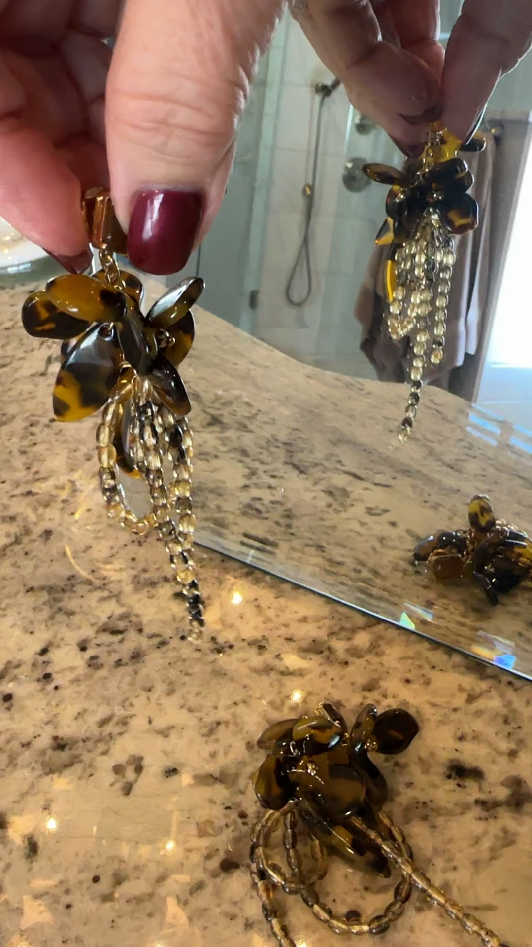 Fall statement earring by Anthropologie. They are beautiful! Quite a presence about 3 to 4 inches long but not heavy. They also come in several different colors. I love this brown tortoiseshell.

#LTKOver40 #LTKFindsUnder50 #LTKSeasonal