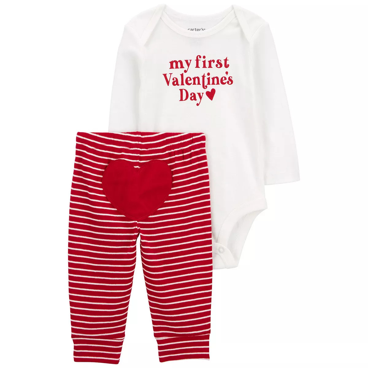 Baby Carter's 2-Piece My First Valentine's Day Bodysuit & Pant Set | Kohl's