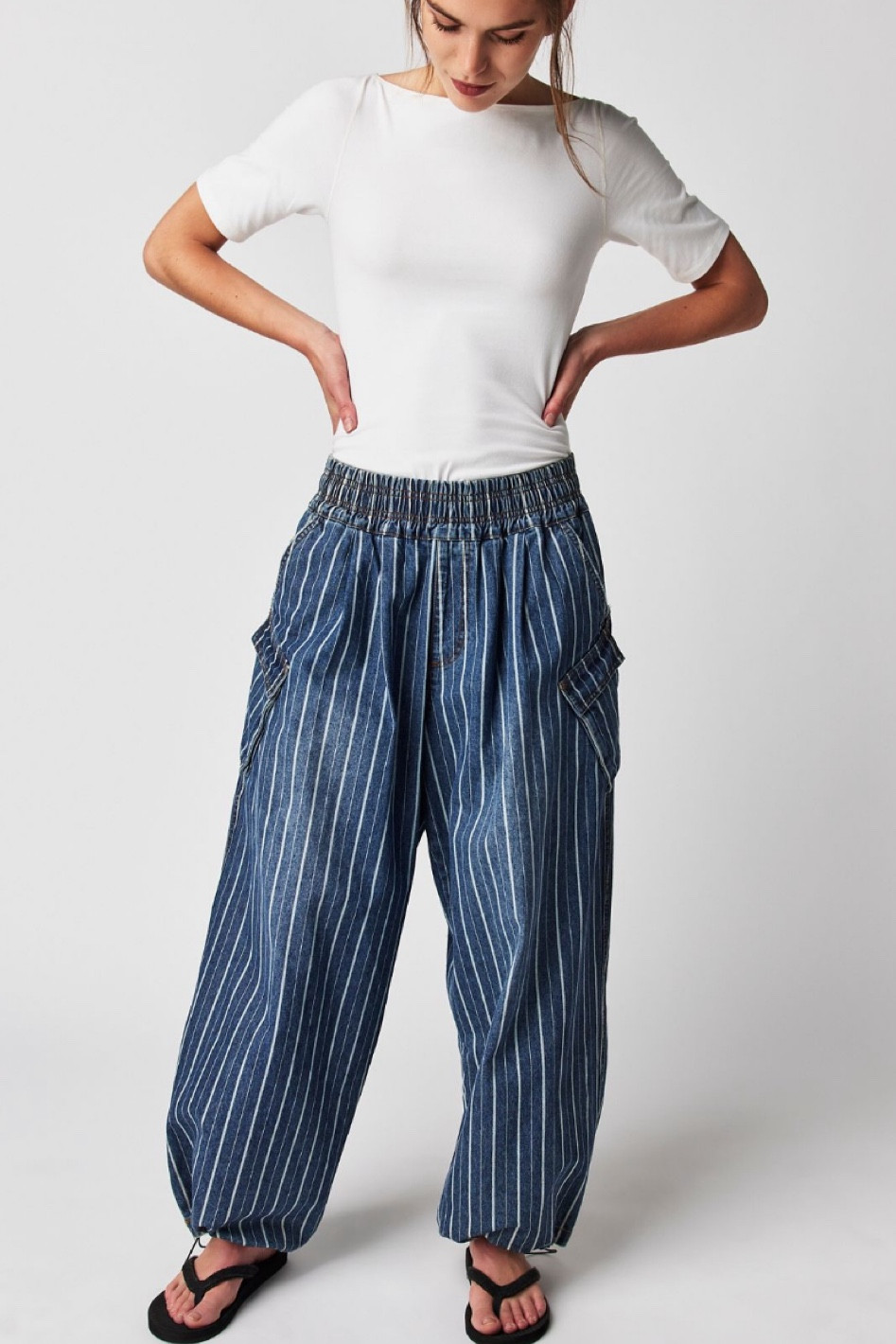 Denim Striped Elastic Pants! Super cute and comfy! (ONLY $69.95 RN!!)

#LTKbeauty #LTKfindsunder100 #LTKsalealert