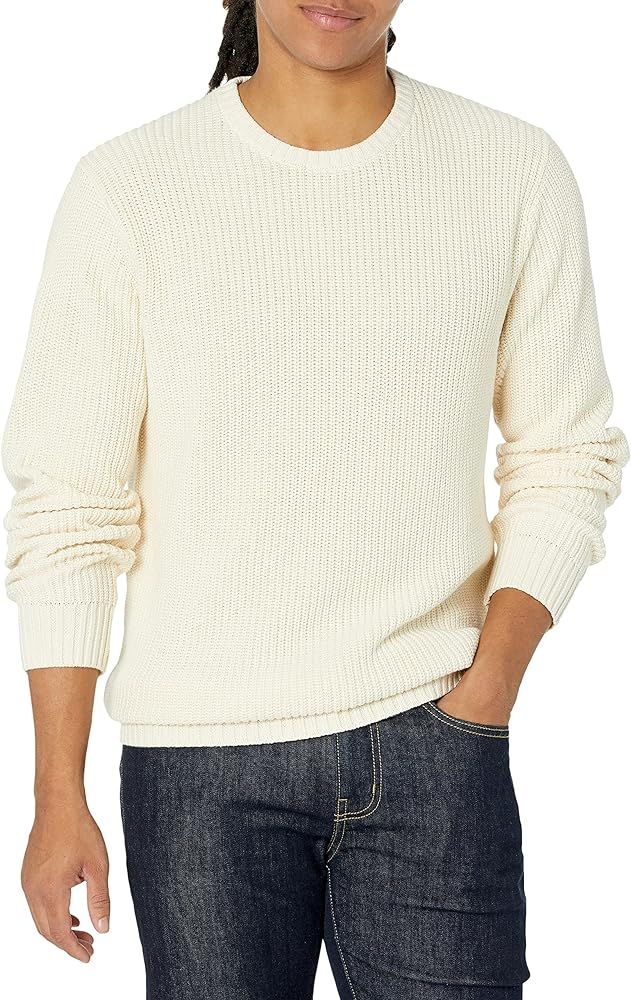 Goodthreads Men's Soft Cotton Rib Stitch Crewneck Sweater | Amazon (US)
