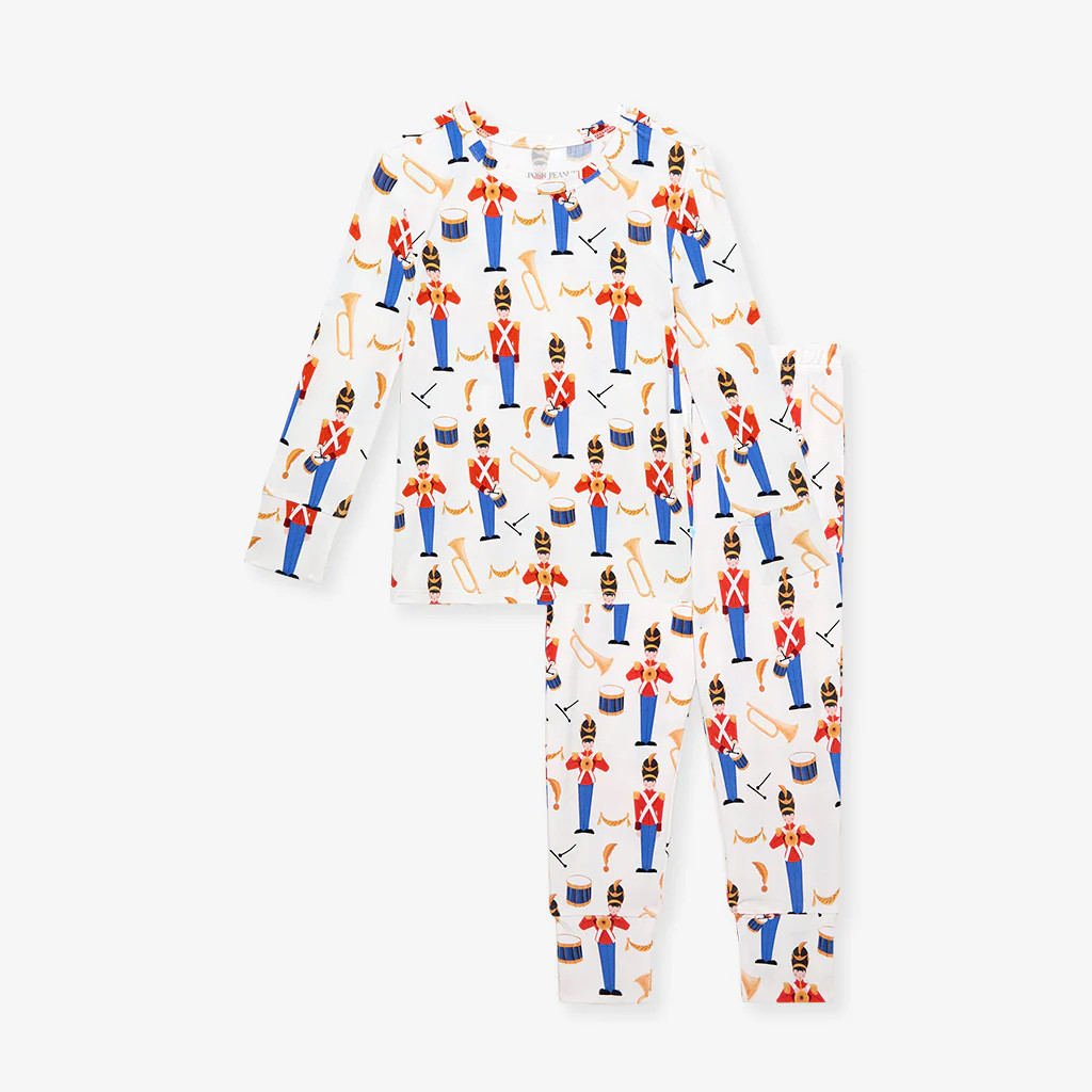 Nutcracker Beige Long Sleeve Toddler Pajamas | Bastian | Posh Peanut