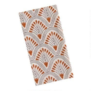 Ivory Deco Floral Fan Napkins Set of 4 | World Market