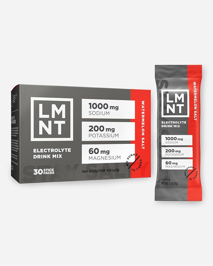 LMNT Zero Sugar Electrolytes - Watermelon Salt | Drink Mix | 30-Count | Amazon (US)
