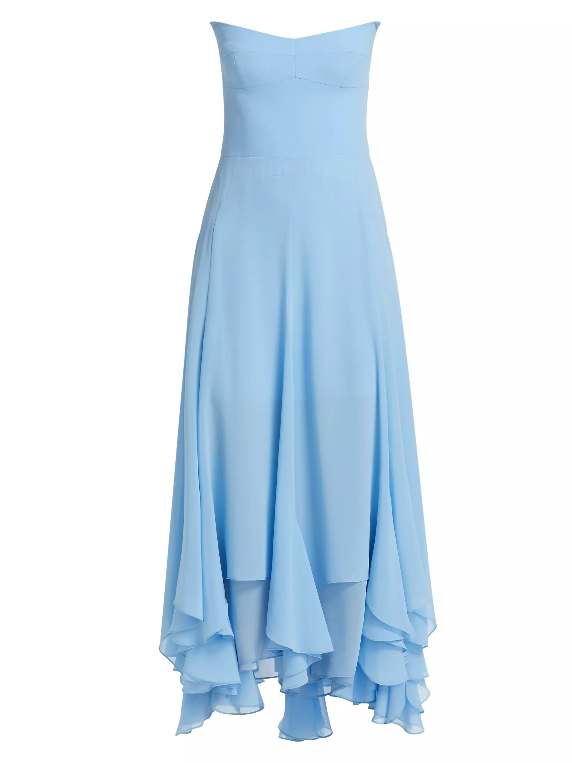 Monterey Ruffled High-Low Midi-Dress | Saks Fifth Avenue