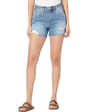 [BLANKNYC] Women's Cut Off Distressed Denim Mom Short, Comfortable & Stylish | Amazon (US)