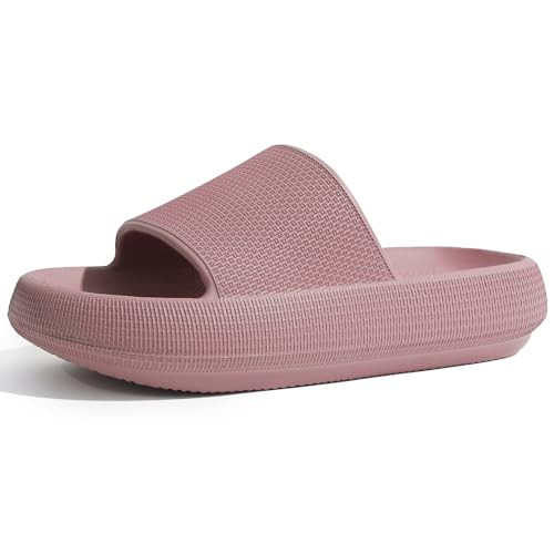 GETOEU Cloud Slides for Women Pillow Slides Shower Shoes Cloud Recovery Slide Sandals Cushion Thick Sole Pillow Slippers Comfort Indoor and Outdoor Slide,Blush, 8-8.5 | Amazon (US)