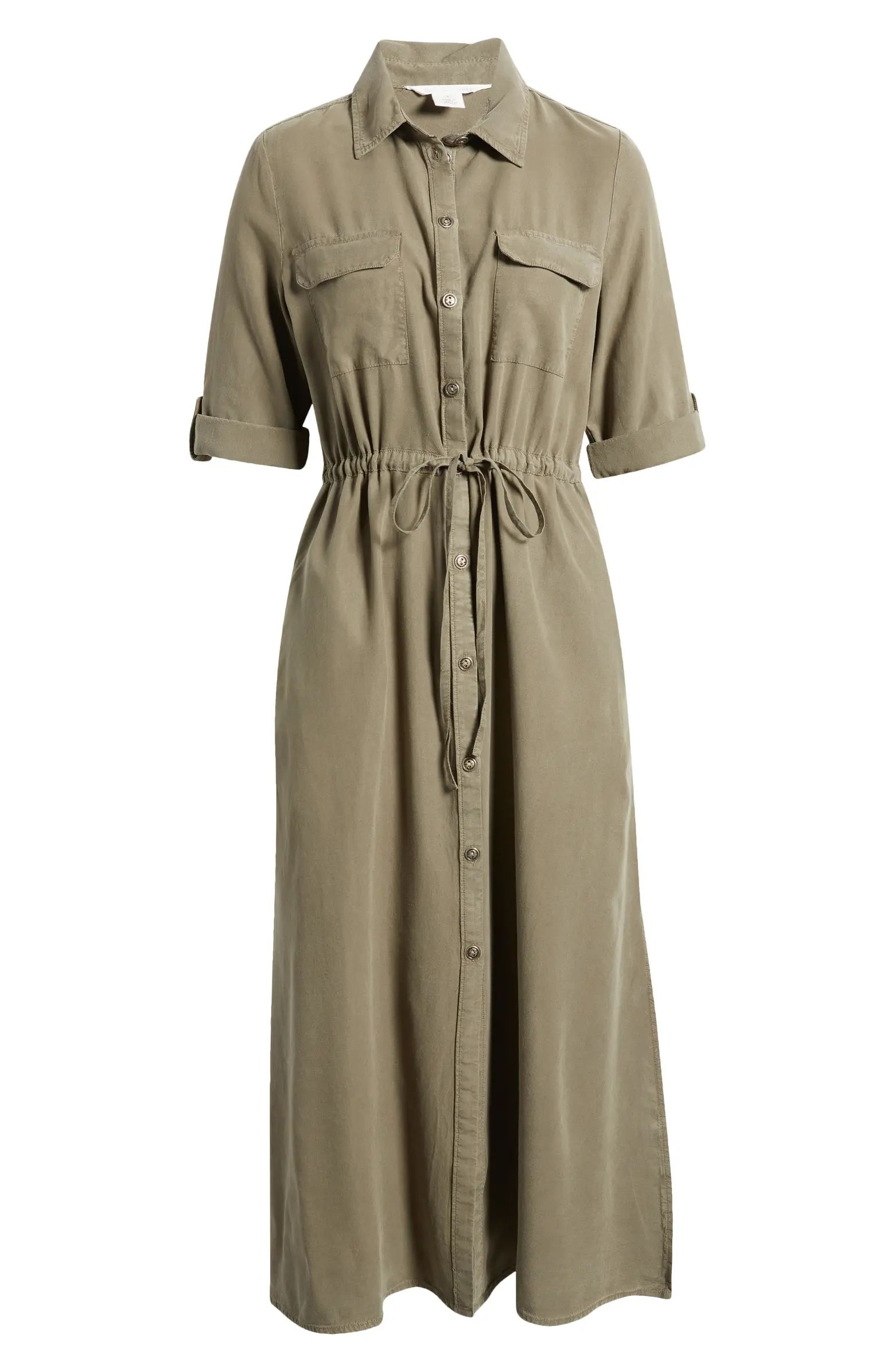 Rolled Cuff Utility Shirtdress | Nordstrom