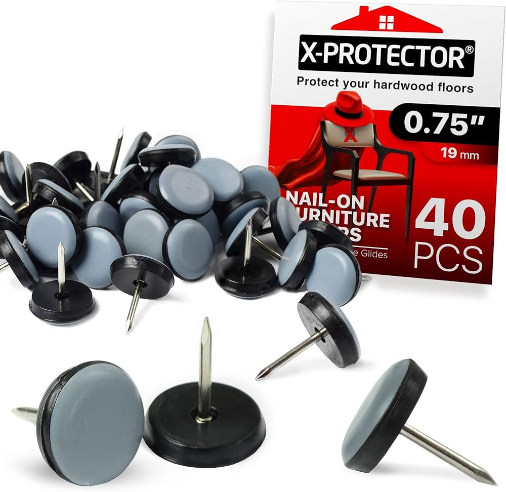 Chair Glides X-PROTECTOR – 0.75" Furniture Glides 40 pcs – Best Nail on Furniture Sliders –... | Amazon (US)