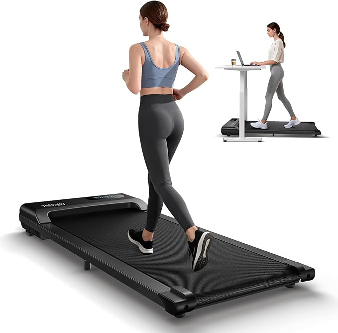 Walking Pad Treadmill, 6km/h Under Desk Treadmill for Home, 2.5HP Quiet Portable Electric Running... | Amazon (UK)