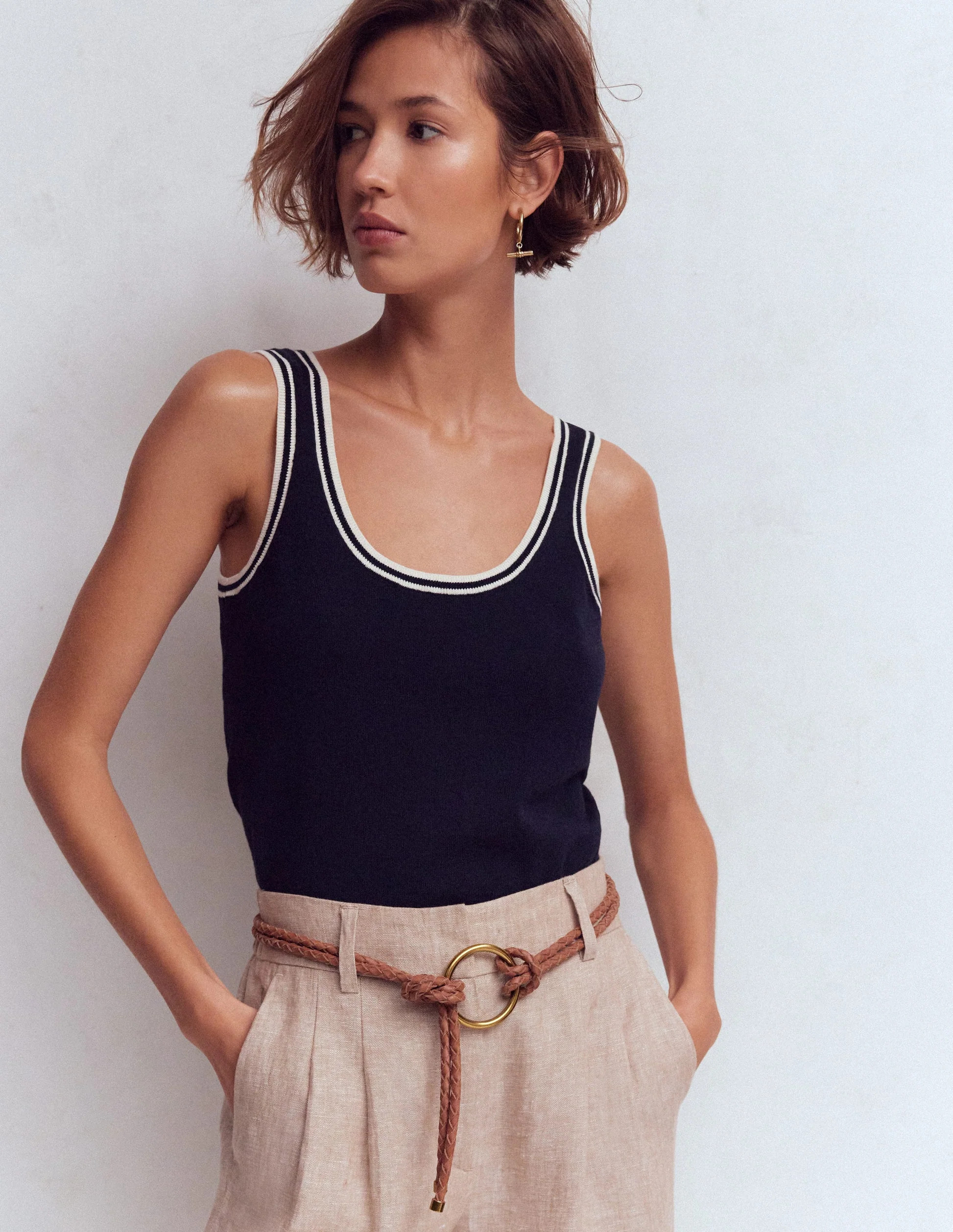 Leather Rope Belt-Tan | Boden (US)