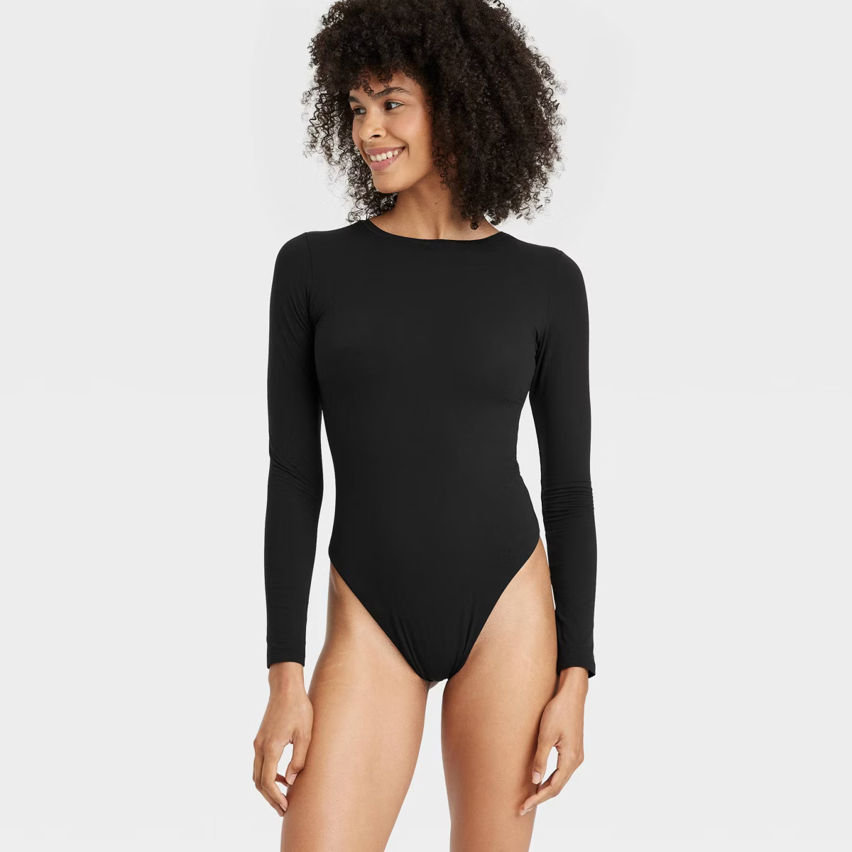 Women's Luxury Collection 4-Way Stretch Long Sleeve Bodysuit - Auden™ Black M | Target