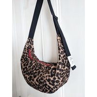 Leopard Animal Denim Sling Bag/Bumbag With Red Zip | Etsy (UK)