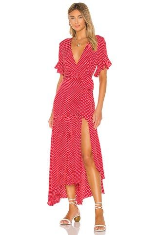 Privacy Please Solana Maxi Dress in Red & White Dot from Revolve.com | Revolve Clothing (Global)