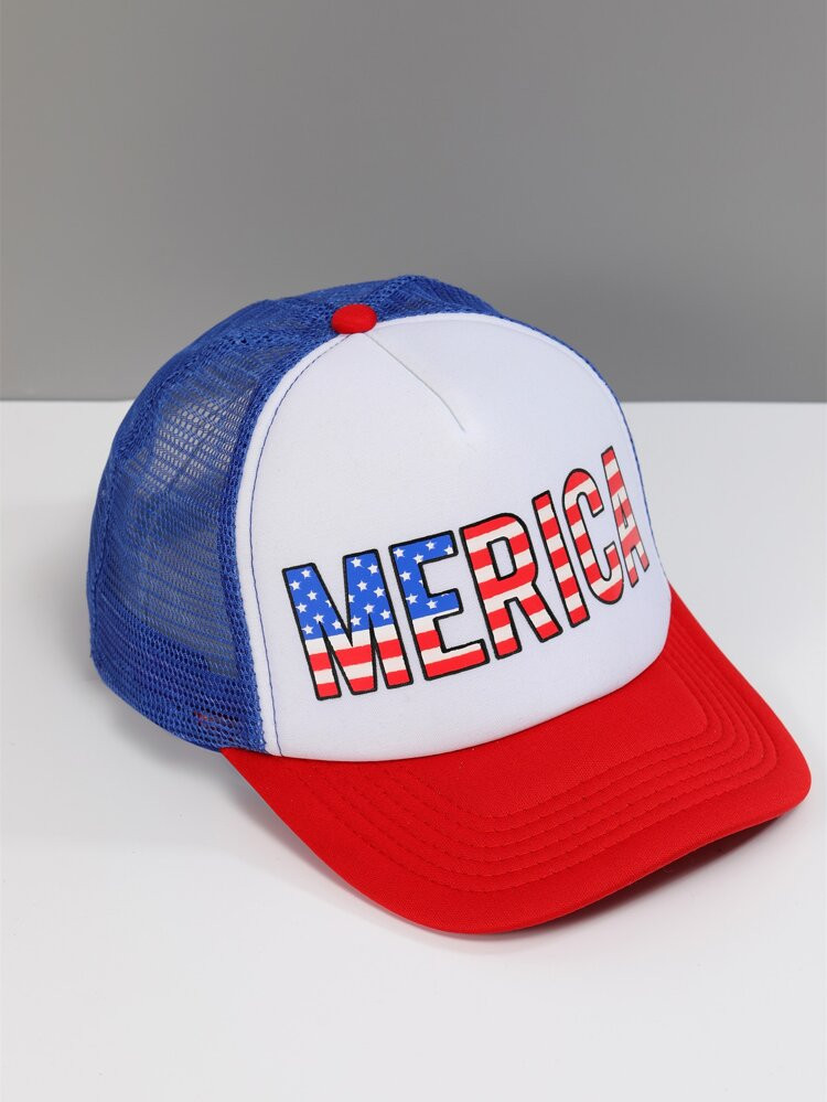 Americana Letter Graphic Trucker Hat | SHEIN
