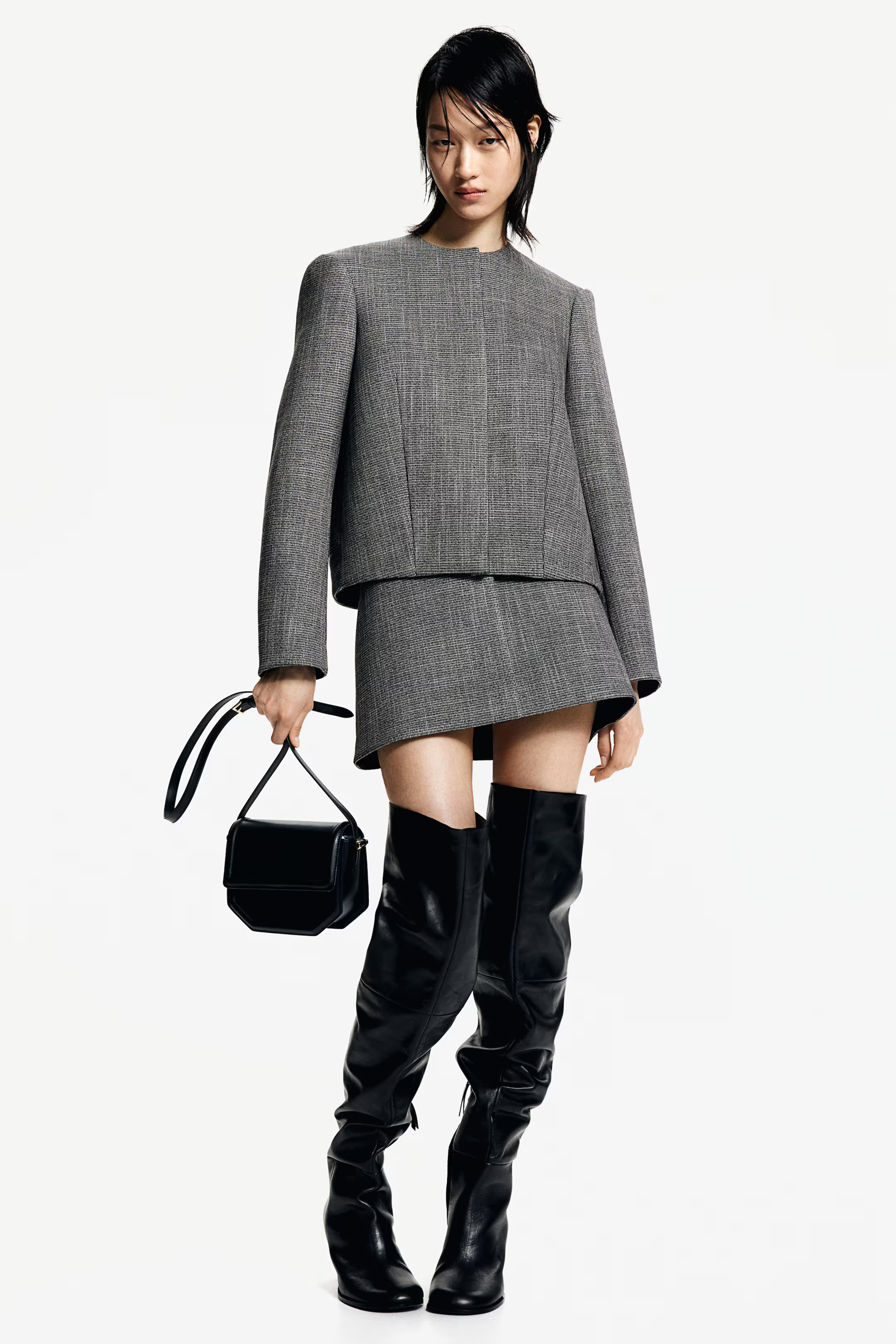 Structured Twill Mini Skirt | H&M (US + CA)