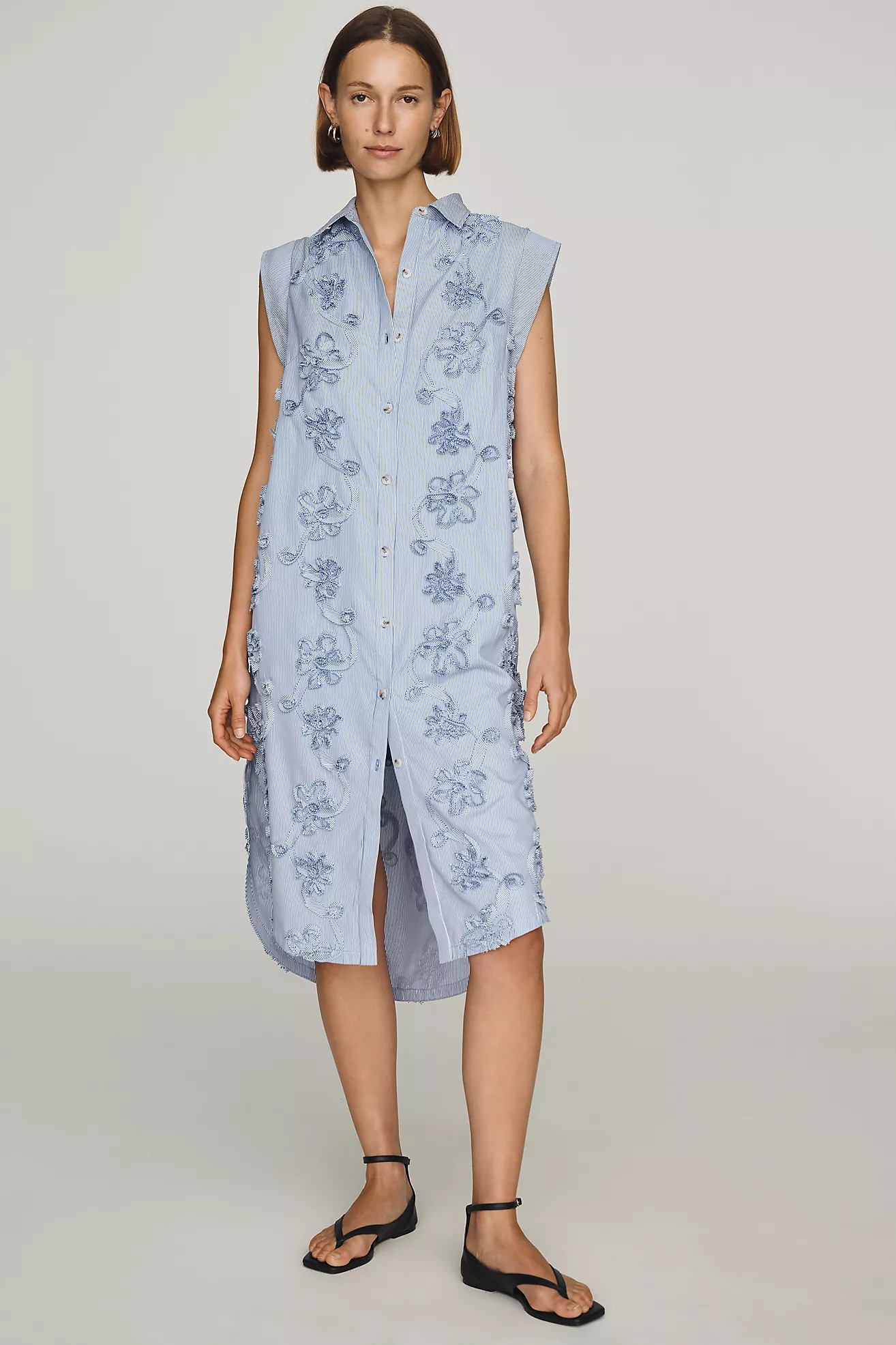 Lillian Button-Front Midi Dress by Maeve | Anthropologie (US)