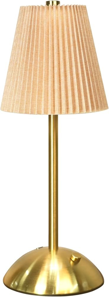 Cordless Table Lamp Rechargeable,Fabric Shade Small Desk Lamp, Dimmable LED Battery Powered Lamps... | Amazon (US)