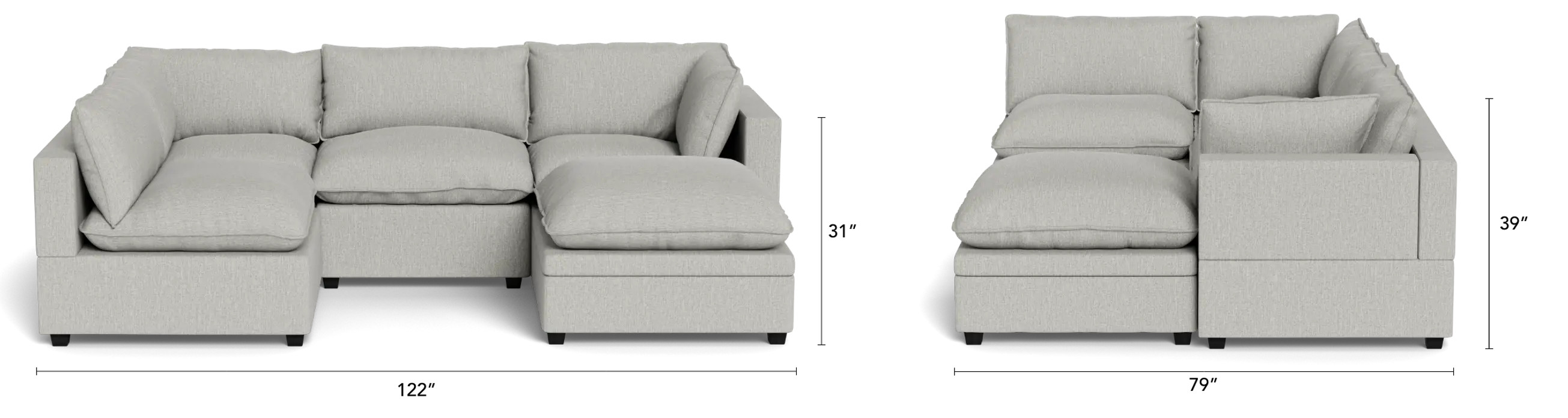 Kova L-Shape + Ottoman | Albany Park