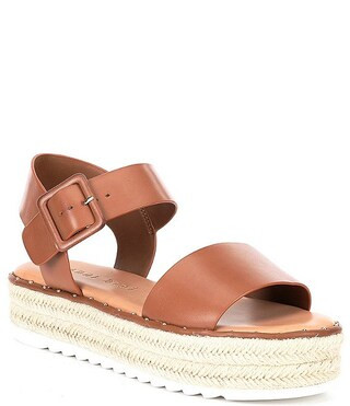 Keegan Buckle Detail Espadrille Platform Sandals | Dillard's