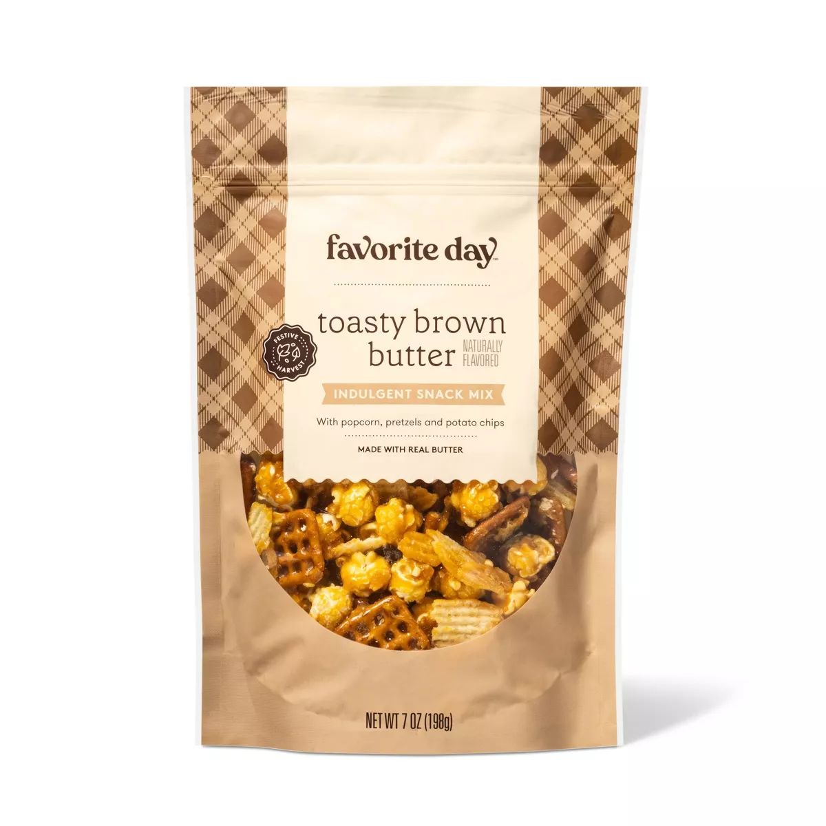 Brown Butter Flavor Pretzel Mix Caramel Popcorn - 7oz - Favorite Day™ | Target