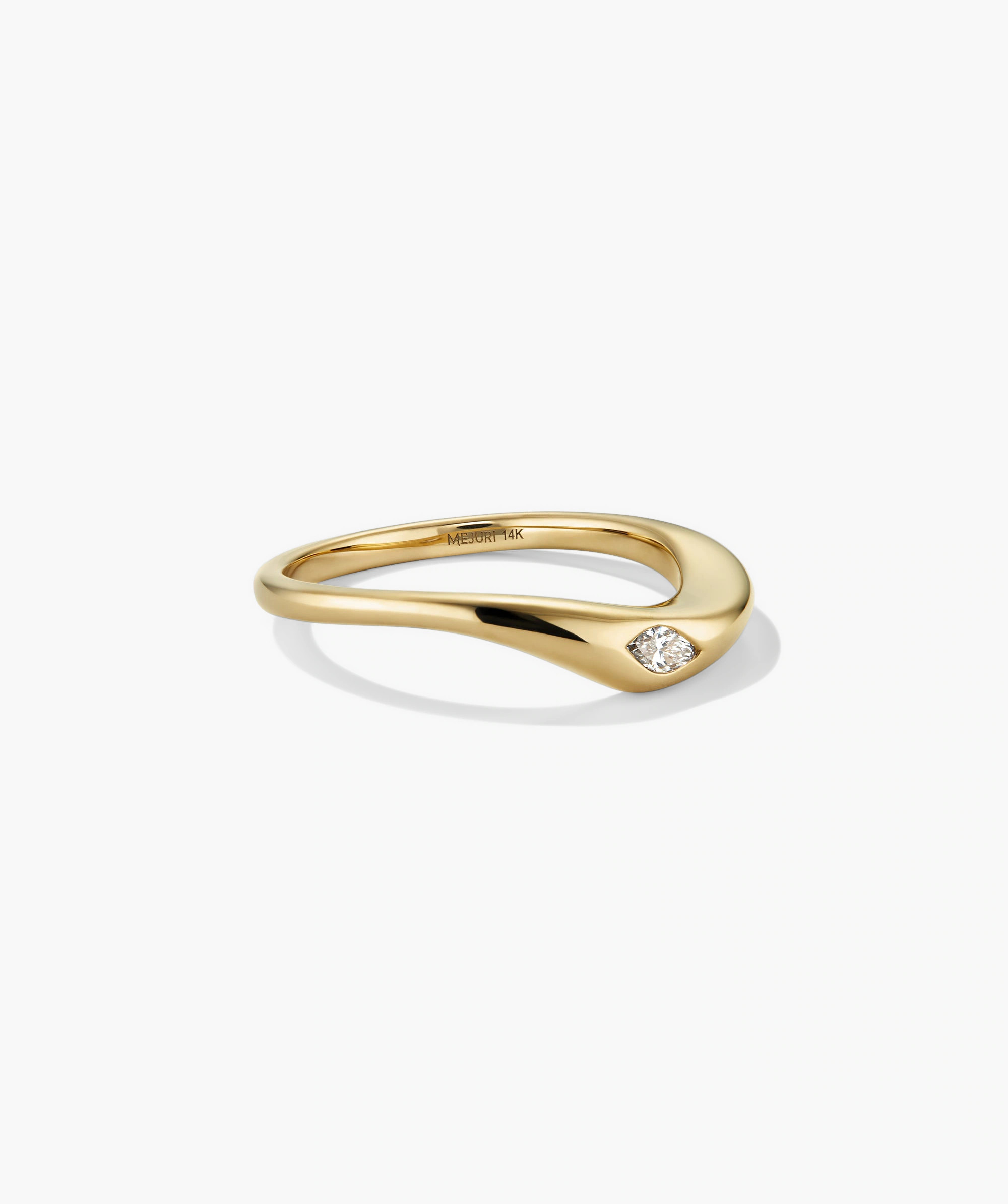 Organic Dôme Thin Marquise Cut Nesting Ring | Mejuri Fine Crew