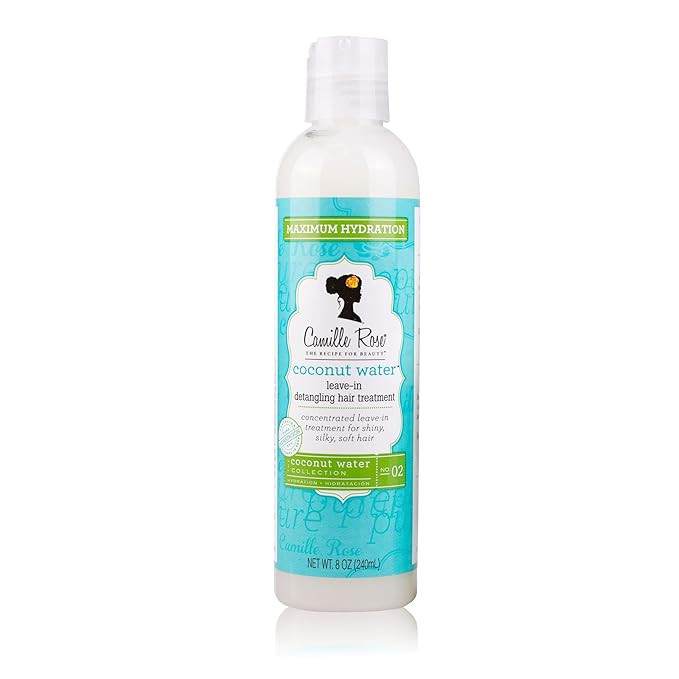 Camille Rose Coconut Water Leave in Conditioner, Concentrated Hair Detangler Treatment for Maximu... | Amazon (US)